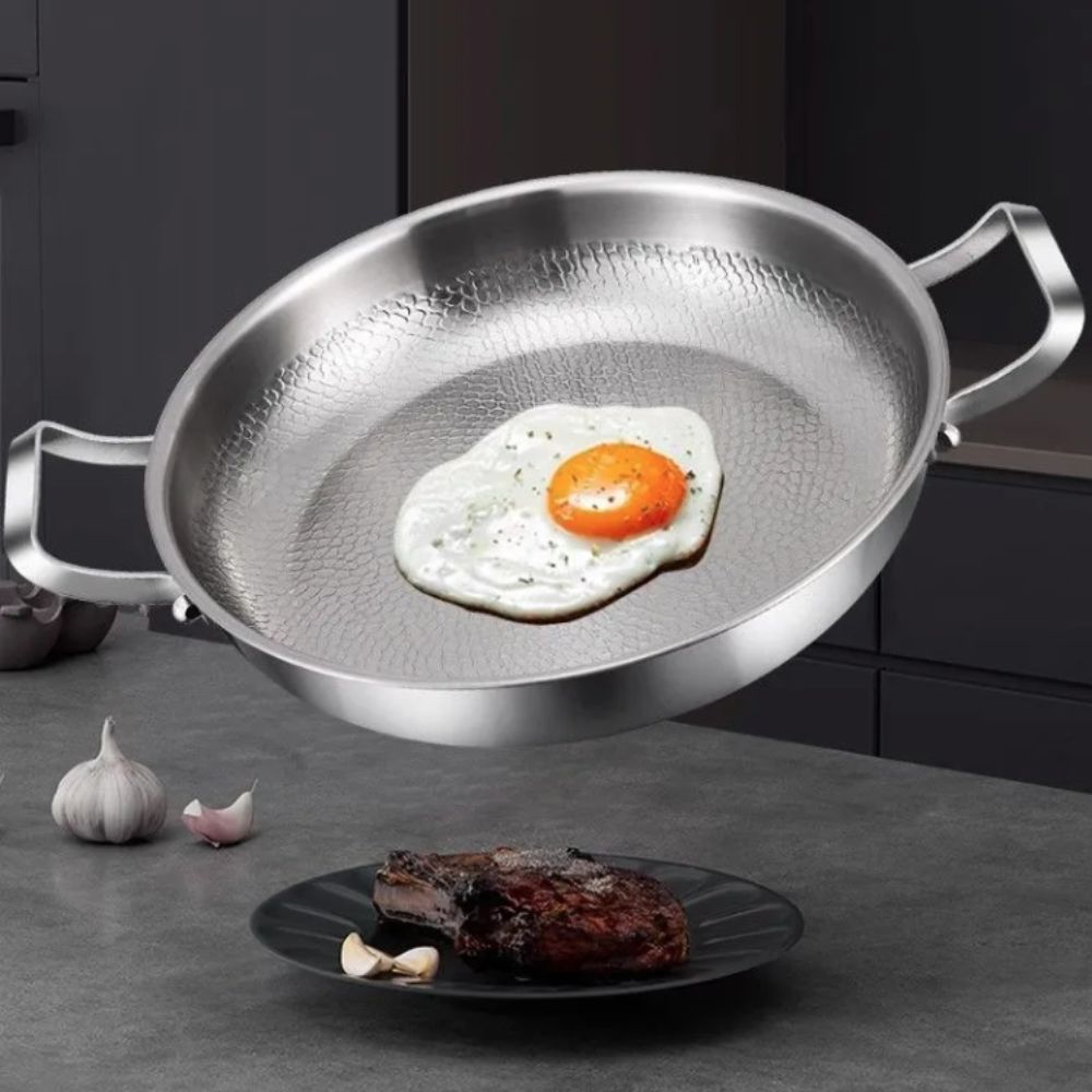 Crepe Pan Nonstick - Durable Titanium Alloy Double Ear Frying