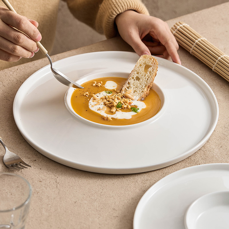 Creative Concave Ceramic Dinne - Home Cooking Dinner 评论和价格