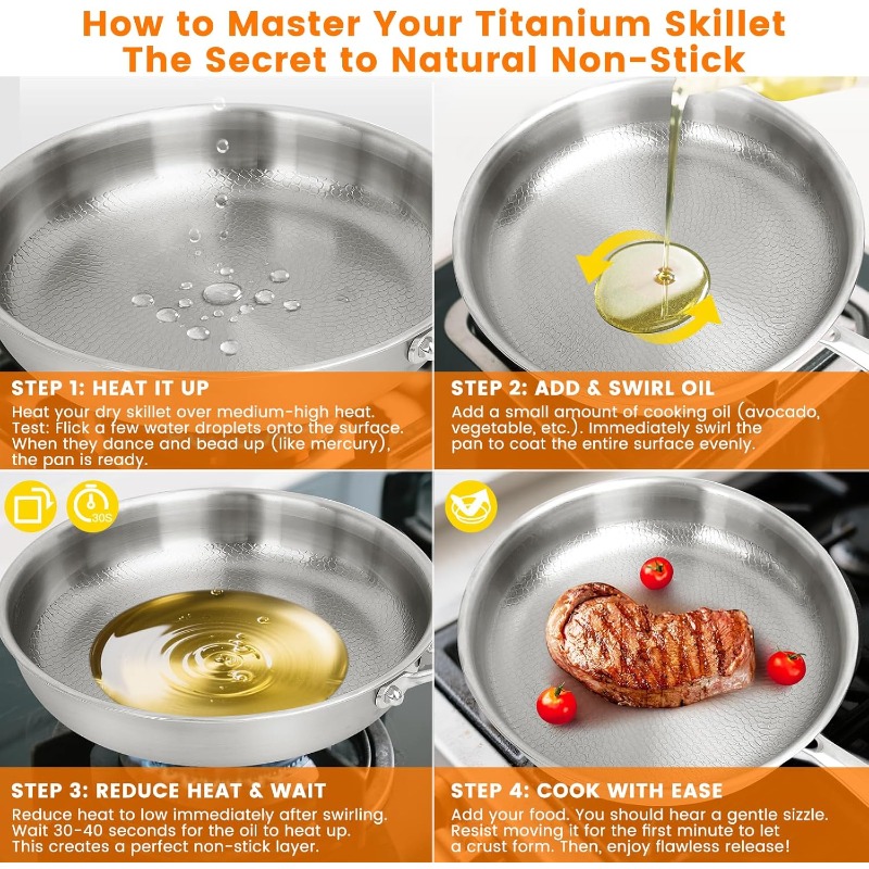 Upgraded Titanium Hammered Fry - Crepe Pan Nonstick 评论和价格