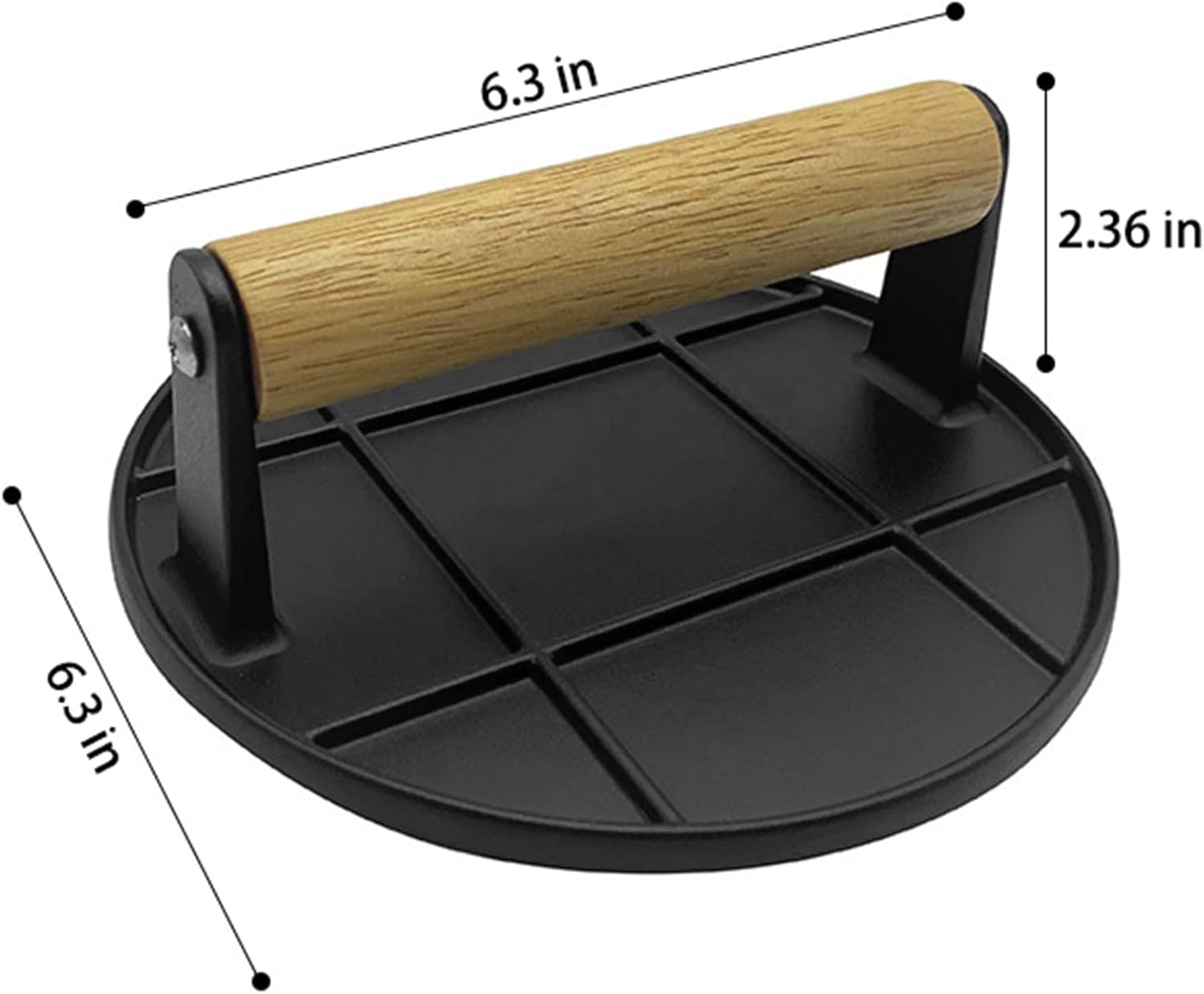 Smashed Burger Press with Wood - Crepe Pan Nonstick 评论和价格