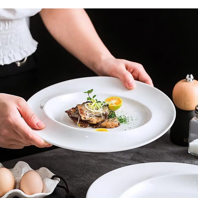 Simple Round Cutlery Ceramic P - Home Cooking Dinner 评论和价格