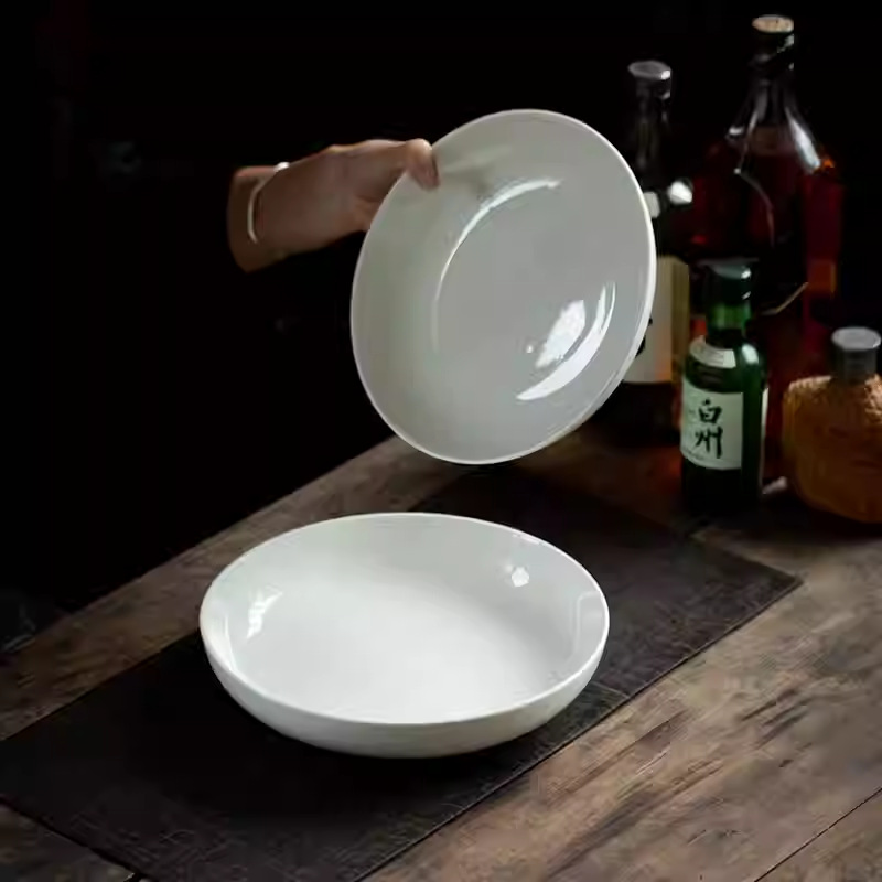 9.6 Inch White Porcelain Deep  - Home Cooking Dinner 评论和价格