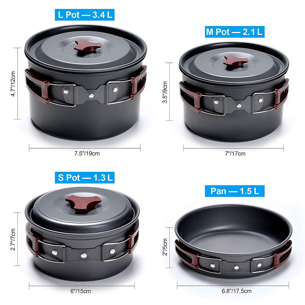 Outdoor Camping Cookware Kit N - Crepe Pan Nonstick 评论和价格